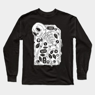 Skeleton Halloween Tombstone Long Sleeve T-Shirt